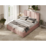 Bett Rosa mit gepolstertem Kopfteil